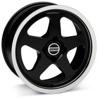 Black SC Style Wheel - 17x8 (87-93; Excludes 93 Cobra) - AmericanMuscle Wheels 10090