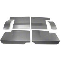 Scott Rod Fabrication Aluminum Rear Seat Delete Kit w/ Interior Trim Panels - Coupe (87-93 All) - AM Interior FRSD-QT