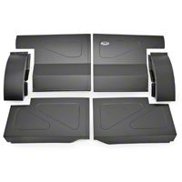 Scott Rod Fabrication Aluminum Rear Seat Delete Kit w/ Interior Trim Panels - Black - Coupe (87-93 All) - AM Interior FRSD-QT CA