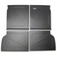 Scott Rod Fabrication Aluminum Rear Seat Delete Kit w/ Stock Filler Panel installed - Black (94-04 All) - AM Interior NRSD-WP CA