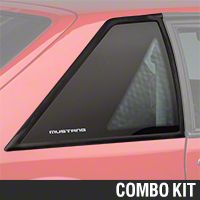 Hatchback Quarter Window Pair - Mustang (87-93 All) - AM Restoration DQ7206GTY||DQ7207GTY