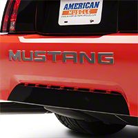 Black Chrome Bumper Insert Letters (99-04 GT, V6, Mach 1; 99 Cobra)