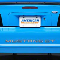 Black Chrome Bumper Insert Letters (94-98 GT, V6; 94-95 Cobra)