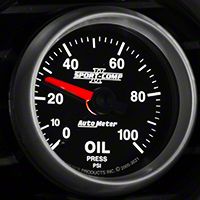 Auto Meter Sport Comp II Oil Pressure Gauge - Mechanical (79-14 All) - Auto Meter 3621