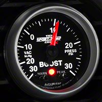 Auto Meter Sport Comp II Boost/Vac Gauge w/ Warning Light - Electric (79-14 All) - Auto Meter 3677