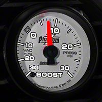 Auto Meter Phantom II Boost/Vac Gauge - 30psi Electric (79-14 All) - Auto Meter 7559