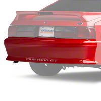 Rear Bumper Cover w/ Mustang Lettering - Unpainted (87-93 GT) - AM Restoration E7ZZ-17835-B