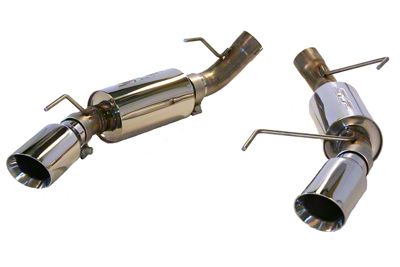 SLP Power-Flo Axle-Back Exhaust - 4in Tips (05-10 GT, GT500) - SLP M31012