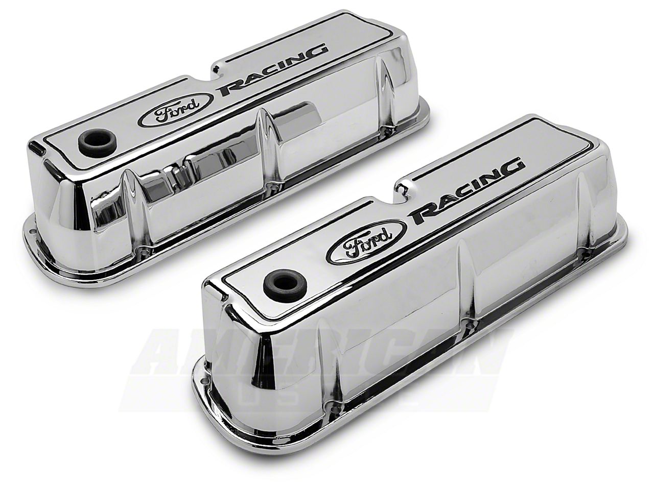 Ford Racing Chrome Aluminum Mustang Valve Covers 289 302 351W M 6582