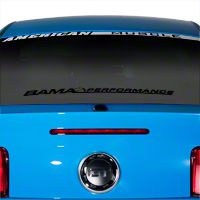 Bama Performance Lower Windshield Decal - Black (79-14 All) - AmericanMuscle Graphics 26177