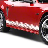 White Rocker Stripes w/ American Muscle (79-14 All) - AmericanMuscle Graphics 26184
