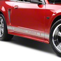 Silver Rocker Stripes w/ American Muscle (79-14 All) - AmericanMuscle Graphics 26185