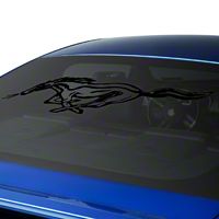 Running Pony Window Decal - Black (79-14 All) - AmericanMuscle Graphics 26208