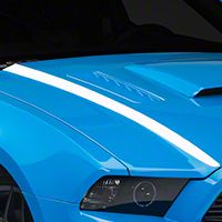 White Hood Accent Decal (13-14 All) - AmericanMuscle Graphics 26285