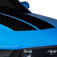 Black Dual Hood Stripe (10-12 All) - AmericanMuscle Graphics 26291