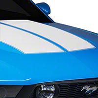 White Dual Hood Stripe (10-12 All) - AmericanMuscle Graphics 26292