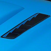 Hood Vent Accent Decal - Matte Black (13-14 All) - AmericanMuscle Graphics 26308
