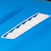 Hood Vent Accent Decal - White (13-14 All) - AmericanMuscle Graphics 26310