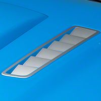 Hood Vent Accent Decal - Silver (13-14 All) - AmericanMuscle Graphics 26311