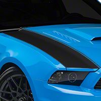 Matte Black Outer Hood Stripes (13-14 All) - AmericanMuscle Graphics 26324