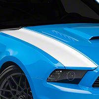 White Outer Hood Stripes (13-14 All) - AmericanMuscle Graphics 26326