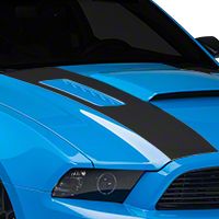 Matte Black Inner Hood Stripes (13-14 All) - AmericanMuscle Graphics 26332