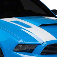 White Inner Hood Stripes (13-14 All) - AmericanMuscle Graphics 26334