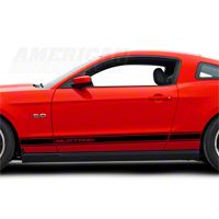 Black Rocker Stripes w/ Mustang Lettering (79-14 All)