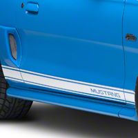 White Rocker Stripes w/ Mustang Lettering (94-04 All)