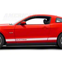 White Rocker Stripes w/ Mustang Lettering (79-14 All)