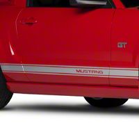Silver Rocker Stripes w/ Mustang Lettering (05-14 All)