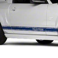 Blue Rocker Stripes w/ Mustang Lettering (05-14 All)