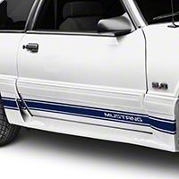 Blue Rocker Stripes w/ Mustang Lettering (79-93 All)