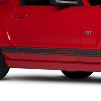 Matte Black Rocker Stripes w/ Mustang Lettering (05-14 All)
