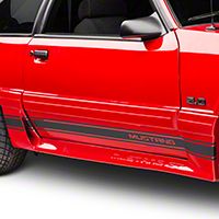 Matte Black Rocker Stripes w/ Mustang Lettering (79-93 All)