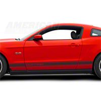Matte Black Rocker Stripes w/ Mustang Lettering (79-14 All)