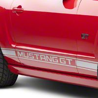 Silver Rocker Stripes w/ Mustang GT Lettering (05-14 All)