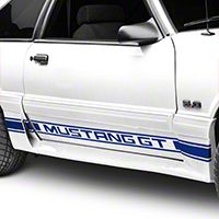 Blue Rocker Stripes w/ Mustang GT Lettering (79-93 All)