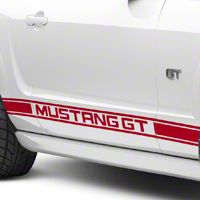 Red Rocker Stripes w/ Mustang GT Lettering (05-14 All)