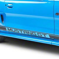Matte Black Rocker Stripes w/ Mustang GT Lettering (94-04 All)