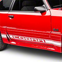 White Rocker Stripes w/ Cobra Lettering (79-93 All)