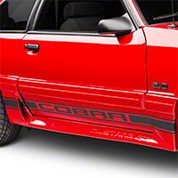 Matte Black Rocker Stripes w/ Cobra Lettering (79-93 All)