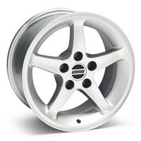 Silver 1995 Style Cobra R Wheel - 16x8 (87-93 5 Lug Conversion) - AmericanMuscle Wheels 28033