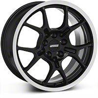 Black GT4 Wheel - 18x9 (87-93 5 Lug Conversion) - AmericanMuscle Wheels 28132