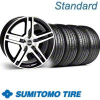 Black Machined GT500 Wheel & Sumitomo Tire Kit - 19x8.5 (10-12)