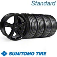 Black GT Premium Wheel & Sumitomo Tire Kit - 19x8.5 (10-12)