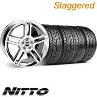 Staggered Chrome GT500 Wheel & NITTO Tire Kit - 18x9/10 (10-12)