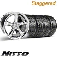 Staggered Chrome GT Premium Wheel & NITTO Tire Kit - 18x9/10 (10-12)