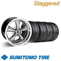 Staggered Hypercoated Bullitt Wheel & Sumitomo Tire Kit - 17x9/10.5 (99-04)