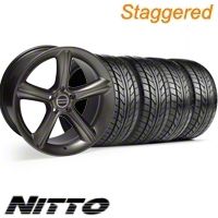 Staggered Hypercoated 2010 Style GT Premium Wheel & NITTO Tire Kit - 18x9/10 (99-04)